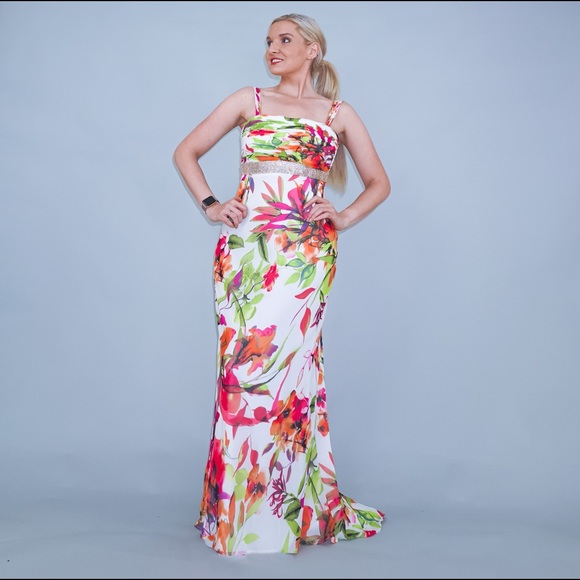 Cache Long Floral Evening Gown Garden Party Dress - Picture 5 of 13